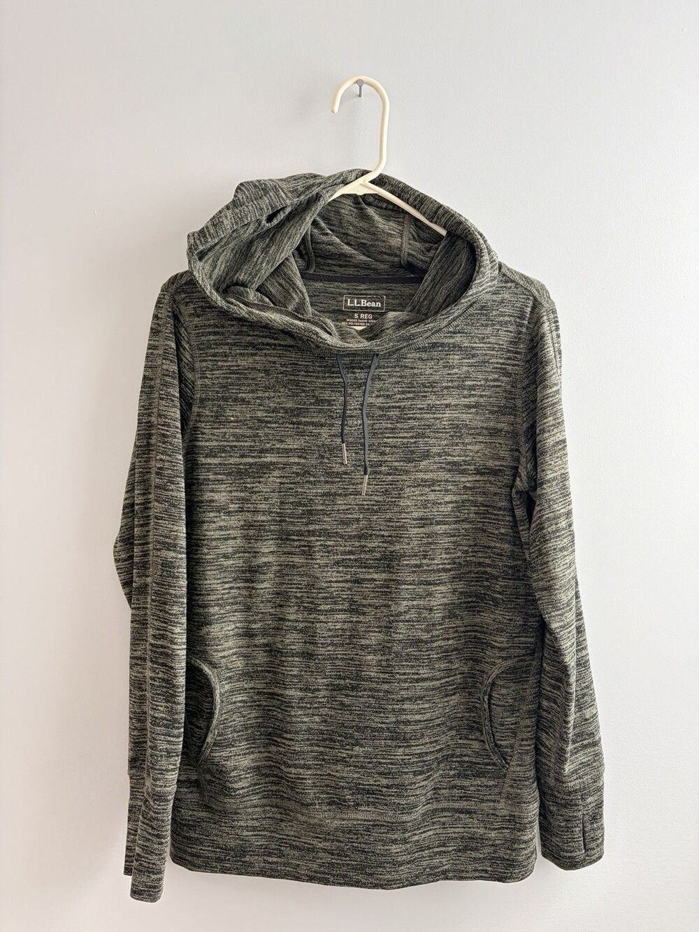 L.L.Bean Women's S Regular Gray Hooded Pullover Sweatshirt Hoodie, fall, outdoor
